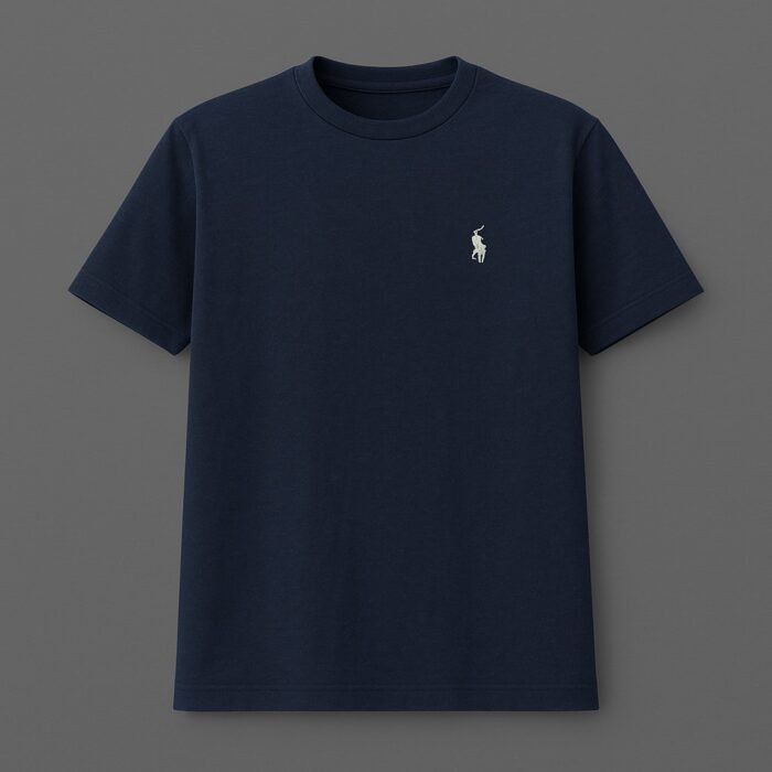 Navy Blue Polo T-Shirt with Logo
