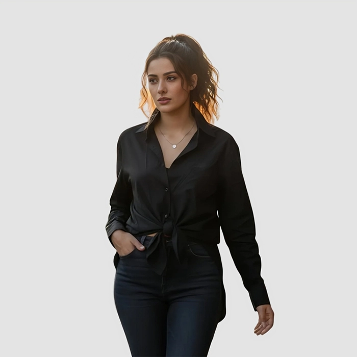 Black Cotton T-Shirt